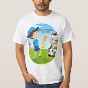 Sprookje Sprookje KLEIN JONGETJE BLAUW KOE MAÏS HO T-shirt