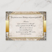 Sprookje Storybook Huwelijkscadeau Registry Informatiekaartje (Achterkant)