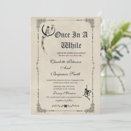  sprookje Storybook Weddenschap Kaart (Staand voorkant)