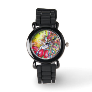 SPROOKJE TITANIA OP DE RODE BLOEM Kleurrijke Fanta Horloge