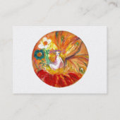 SPROOKJE VAN BLOEMEN Fantasy Rood Geel Wit Parel Visitekaartje (Achterkant)