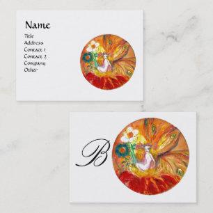 SPROOKJE VAN DE BLOEMEN MONOGRAM, Rood Geel Wit Visitekaartje