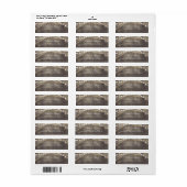 Sprookje van Lichten en Rustiek Hout Etiket (Full Sheet)