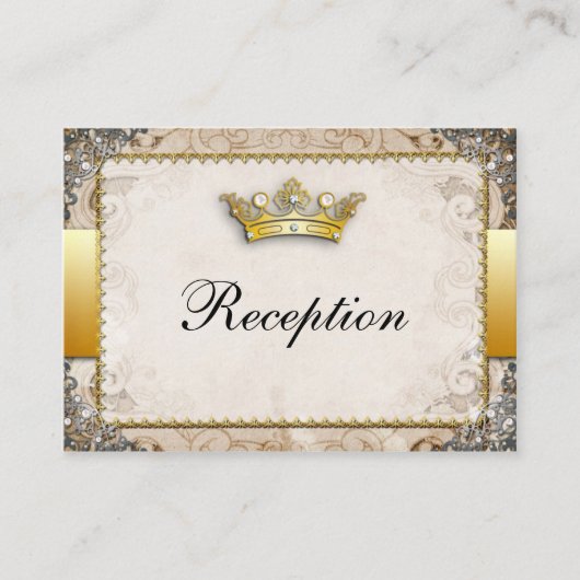 sprookje verhalenboek bruiloft receptie informatiekaartje (Voorkant)