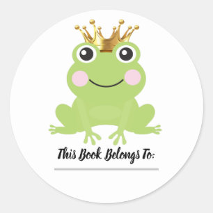Sprookje Verhalenboek Kikker Prins Persoonlijk Boe Ronde Sticker