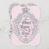 Sprookje Vintage Verhalenboek Prinses Uitnodiging (Voorkant / Achterkant)