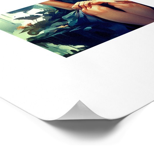 Sprookje zit in de regen poster (Hoek)