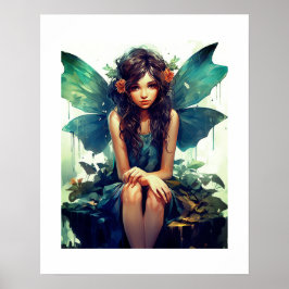 Sprookje zit in de regen poster