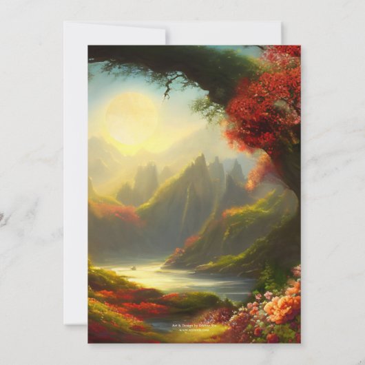 Sprookjes betoverd bruidsbos Bruiloft Kaart (Achterkant)