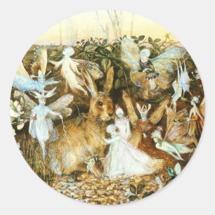 Sprookjes en Konijn Ronde Sticker