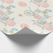 Sprookjes Koets Royal Fleur Goud Blush Ivoor Cadeaupapier (Hoek)
