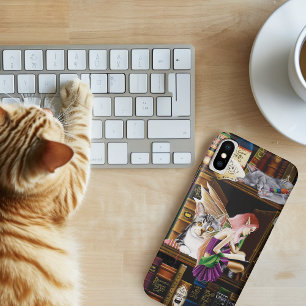 Sprookjes Magische Katten Betoverde Bibliotheek Bo iPhone X Hoesje