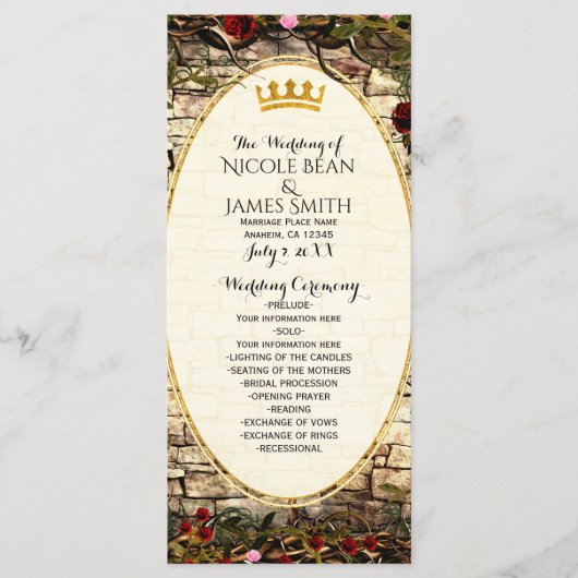 Sprookjes Prinses Vintage Briar Rose Programma (Voorkant)