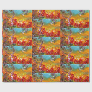 SPROOKJES VAN RODE BLOEMEN Bloemrijke Fantasie Cadeaupapier
