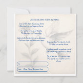 Sprookjes van Rust Deel Liefde, Deel Vrede Kaart (Achterkant)