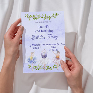 sprookjes verjaardagsuitnodiging meisjes kaart