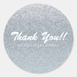 Sprookjes Zilver Glitter Pailletten Feest Favor Gl Ronde Sticker