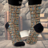 Sprookjesachtig boekenplankpatroon sokken