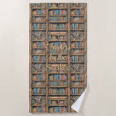 Sprookjesachtig boekenplankpatroon strandlaken (Voorkant)