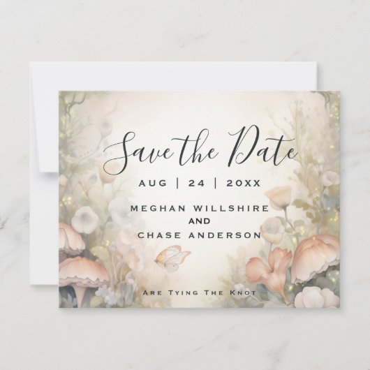 Sprookjesachtig bos fairycore romantiek kaart (Voorkant)