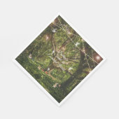 Sprookjesachtig bos met feeën en konijnen lichten servet (Hoek)