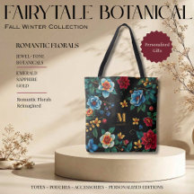 Sprookjesachtig botanisch patroon monogram schrift