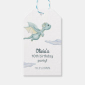 Sprookjesachtig Kasteel Schattige Draken Kinderver Cadeaulabel (Voorkant)