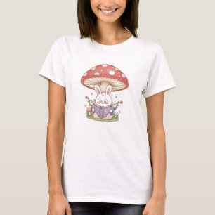 Sprookjesachtig Konijn Leest Paddenstoel - Betover T-shirt
