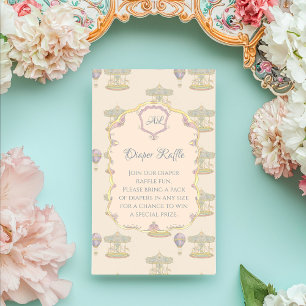 Sprookjesachtig  pretpark Baby shower Informatiekaartje