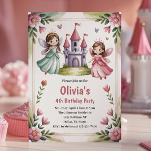 Sprookjesachtig Verjaardagsfeest voor een Prinses Kaart