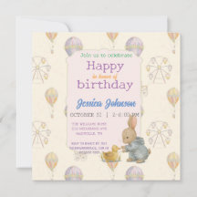 "Sprookjesachtig Vintage Pretpark" Uitnodiging