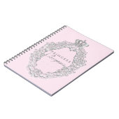 Sprookjesachtig vintage roze prinsessen notitieboe notitieboek (Linkerzijde)