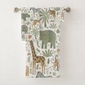 Sprookjesachtige Afrikaanse Dieren Patroon ID1263 Bad Handdoek (Insitu)