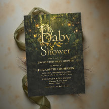 Sprookjesachtige betoverde boslantaarns babyborrel