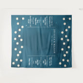 Sprookjesachtige Bokeh Slingerlampjes Bruiloft Gor Wandkleed (Voorkant (horizontaal))