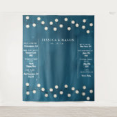 Sprookjesachtige Bokeh Slingerlampjes Bruiloft Gor Wandkleed (Voorkant)