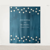 Sprookjesachtige Bokeh Slingerlichten Sluiers Brui Wandkleed (Voorkant)