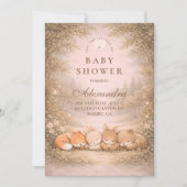 Sprookjesachtige Bosvrienden Baby Shower Kaart (Voorkant)