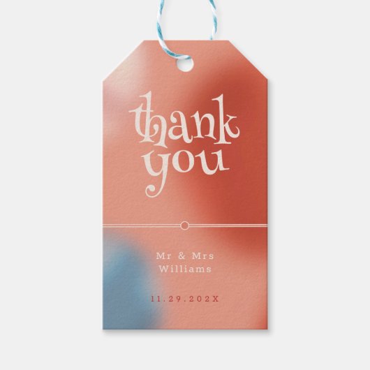 Sprookjesachtige Bruiloft: Liefdevolle Bellen  Cadeaulabel (Voorkant)