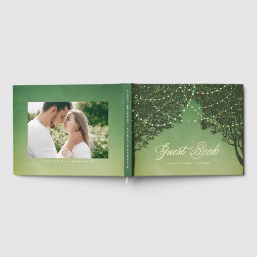 Sprookjesachtige Buitenverlichting Huwelijks Gastb Gastenboek (Volledig)