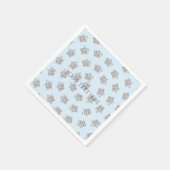 Sprookjesachtige Crown Blue Party servetten (Hoek)
