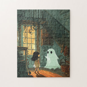 Sprookjesachtige Cute Geest & Meisje Verhaalboek K Legpuzzel