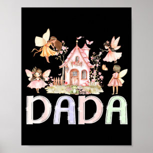 Sprookjesachtige Dada Magische Bloemige Verjaardag Poster