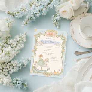 Sprookjesachtige Draaimolen Baby Shower Kaart