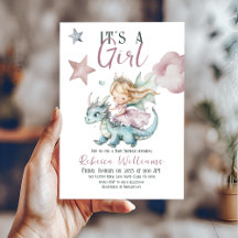 Sprookjesachtige Dromerige Draak Roze Prinses Baby