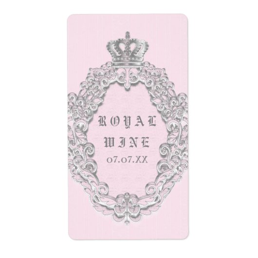 Sprookjesachtige  Elegant Princess Wine Label (Voorkant)