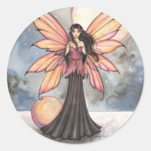 Sprookjesachtige en Maan Fantasie Kunst Ronde Sticker