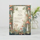 Sprookjesachtige FAIRYCORE-BRUILOFT Vintage Natuur Kaart (Staand voorkant)