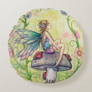 Sprookjesachtige Fantasie Kunst van een Gelukkige Rond Kussen