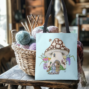 Sprookjesachtige Fantasie Muis Paddenstoelhuis Blo Draagtas